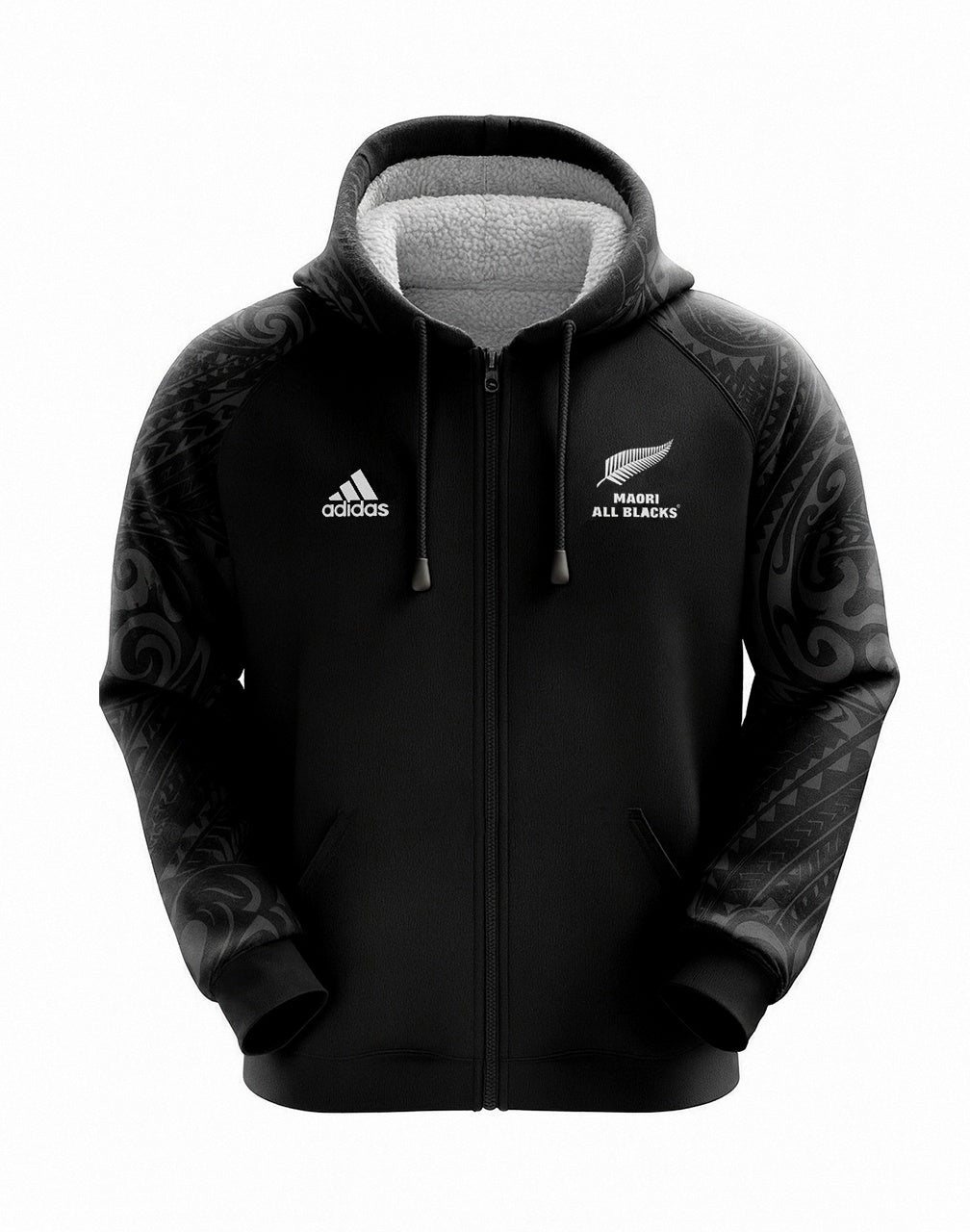 2025 All Blacks Maori Zip-Up Fleece Hoodie and Pants