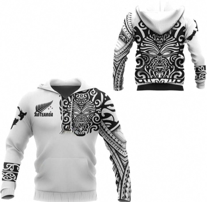 New Zealand Flag Maori Aotearoa Tribe Haka Native Hoodie