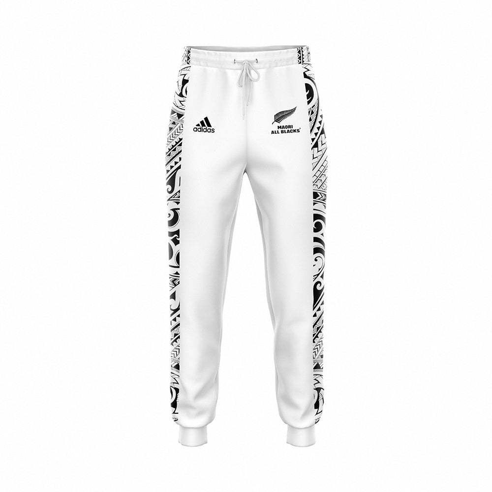 2024 All Blacks Maori White Hoodie and Pants Personalised