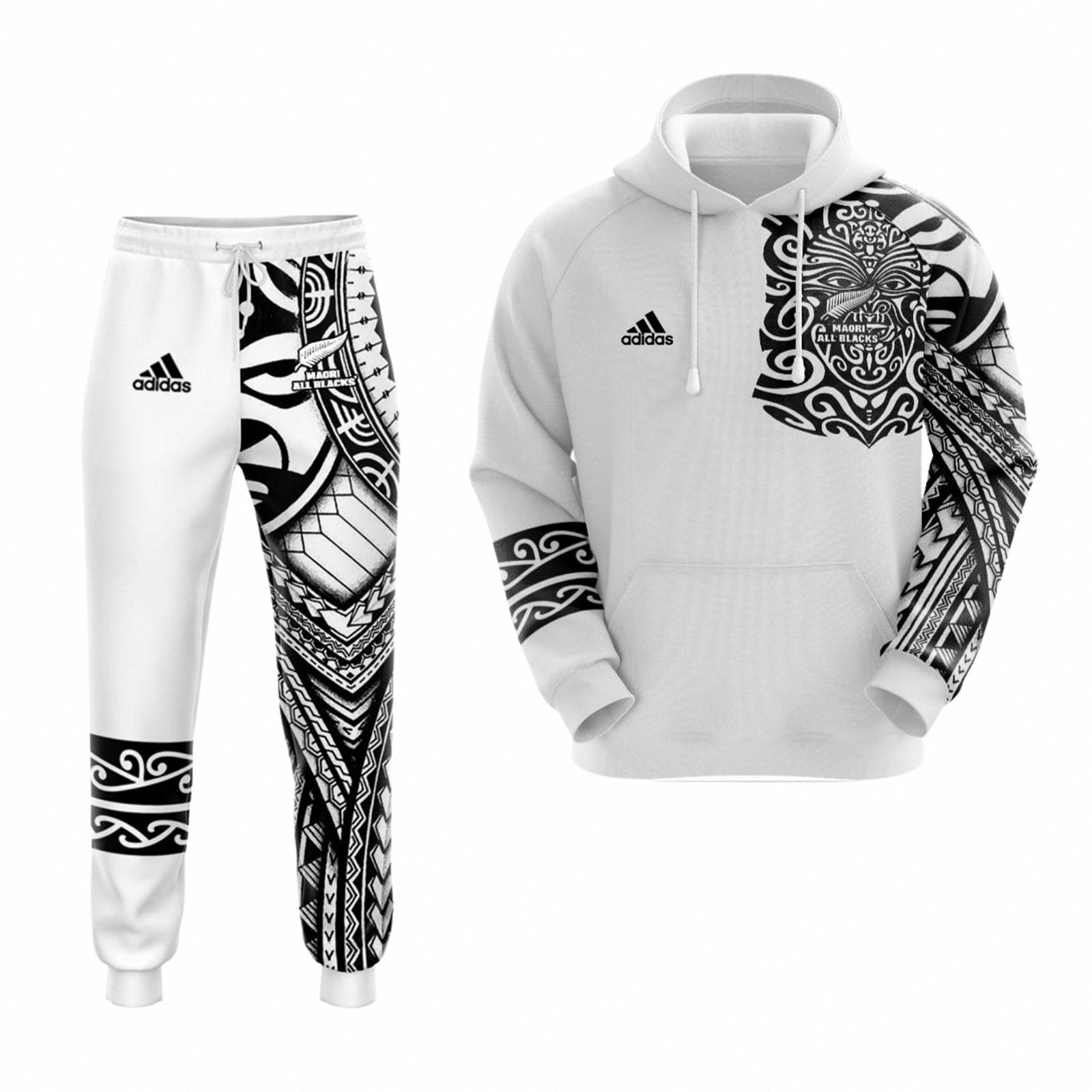 2025 All Blacks Maori White Hoodie and Pants (EXCLUSIVE DROP)